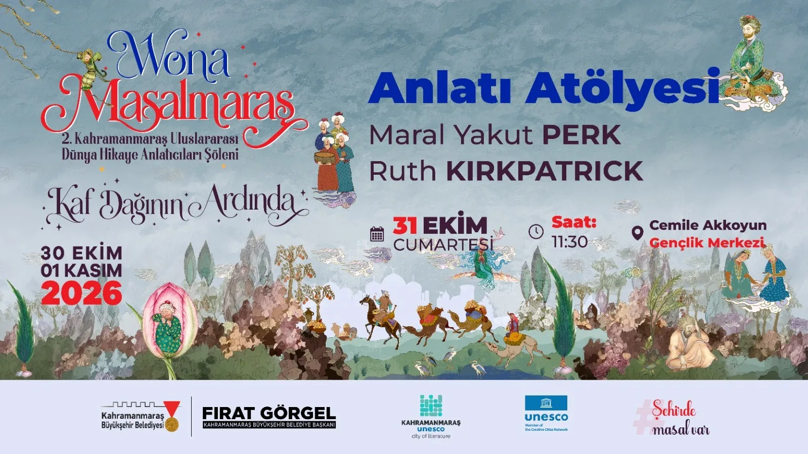 Kaf dağı’nın ardındaki masallar kahramanmaraş’ta buluşuyor!