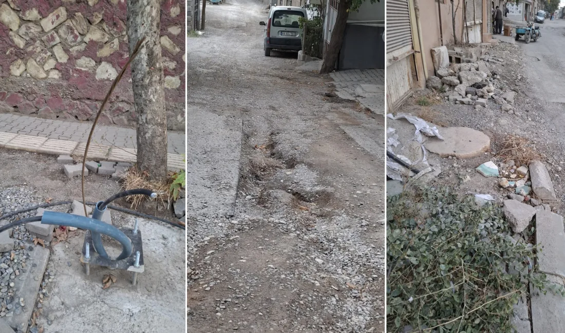 Kahramanmaraş genelinde bir türlü bitmeyen altyapı ve üstyapı çalışmaları vatandaşları