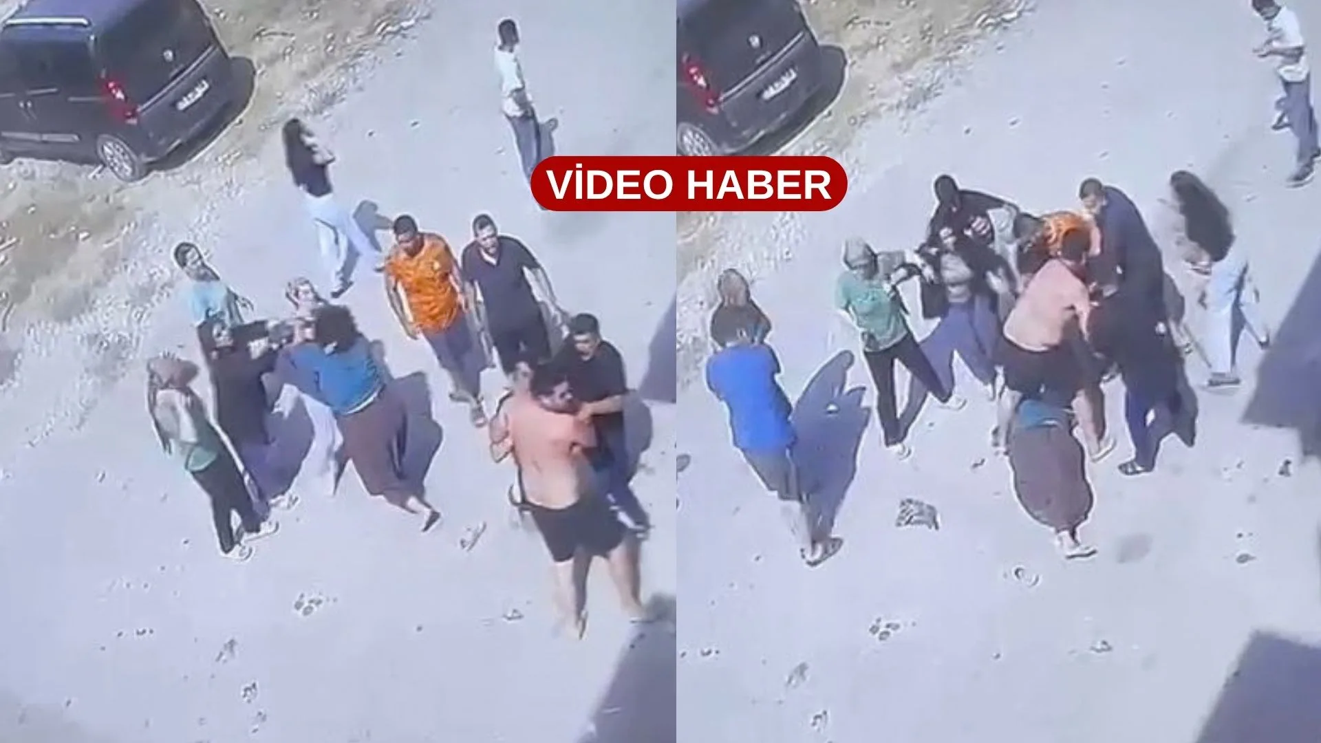 Çocukların çıkardığı gürültü nedeniyle çıkan, zincir, keser, sopa ve bıçakların