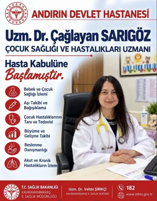 Andırın’a yeni çocuk doktoru!