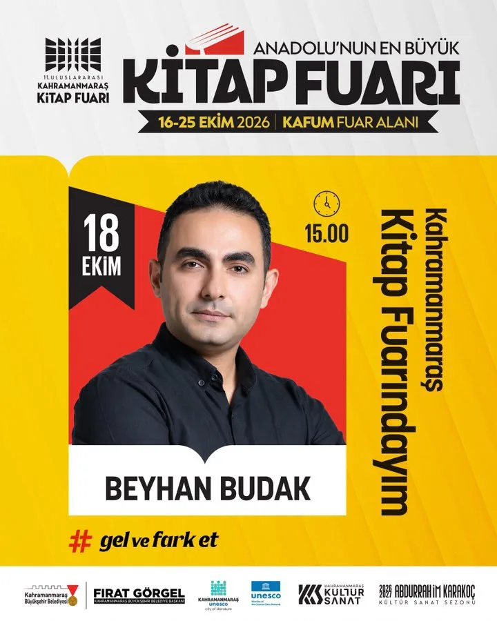 Anadolu’nun en büyük kitap fuarı’nda pazar günü programı!