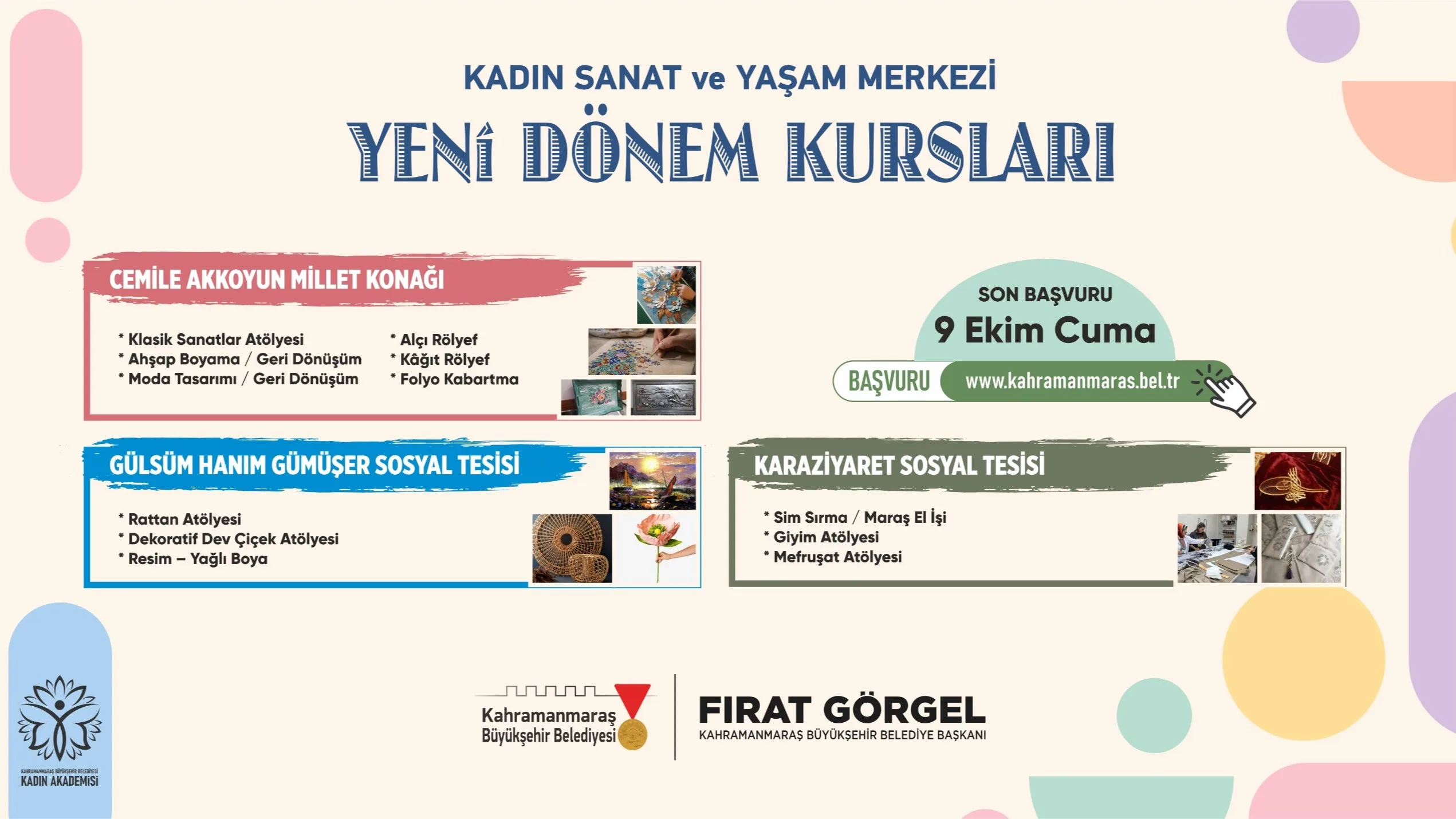 Kadın sanat ve yaşam merkezlerinde yeni dönem başlıyor