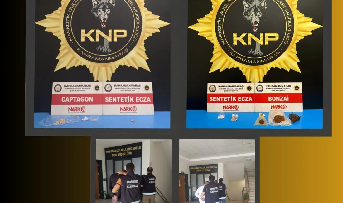 Kahramanmaraş’ta düzenlenen dev uyuşturucu operasyonlarında 3 bin 630 adet Captagon