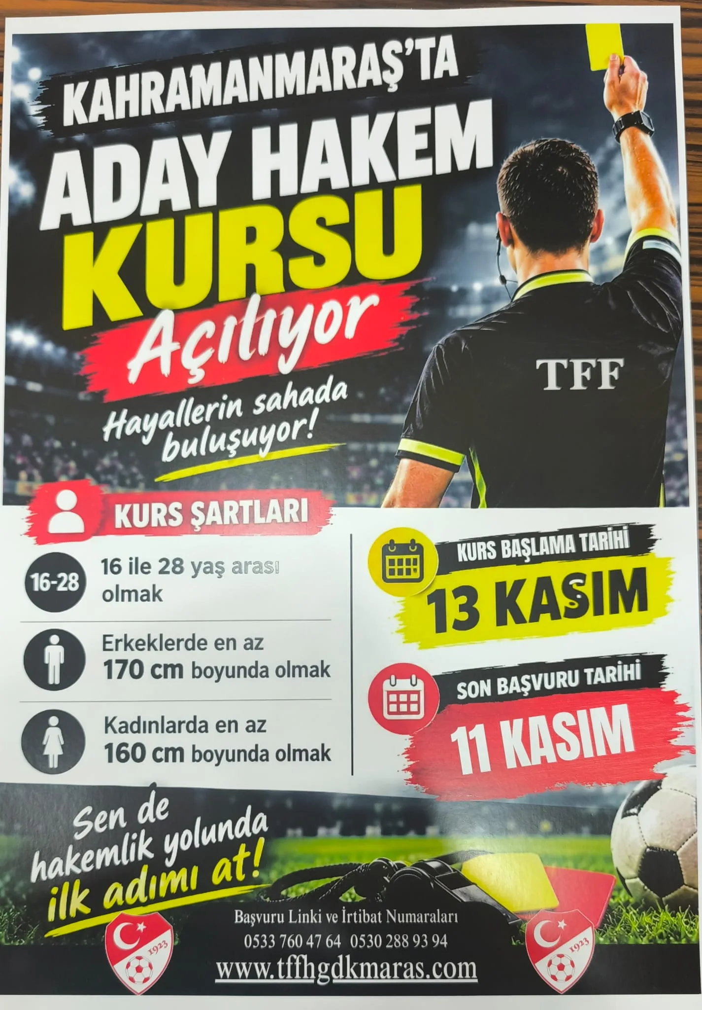 Kahramanmaraş yeni hakemlerini arıyor! Kahramanmaraş yeni hakemlerini arıyor!