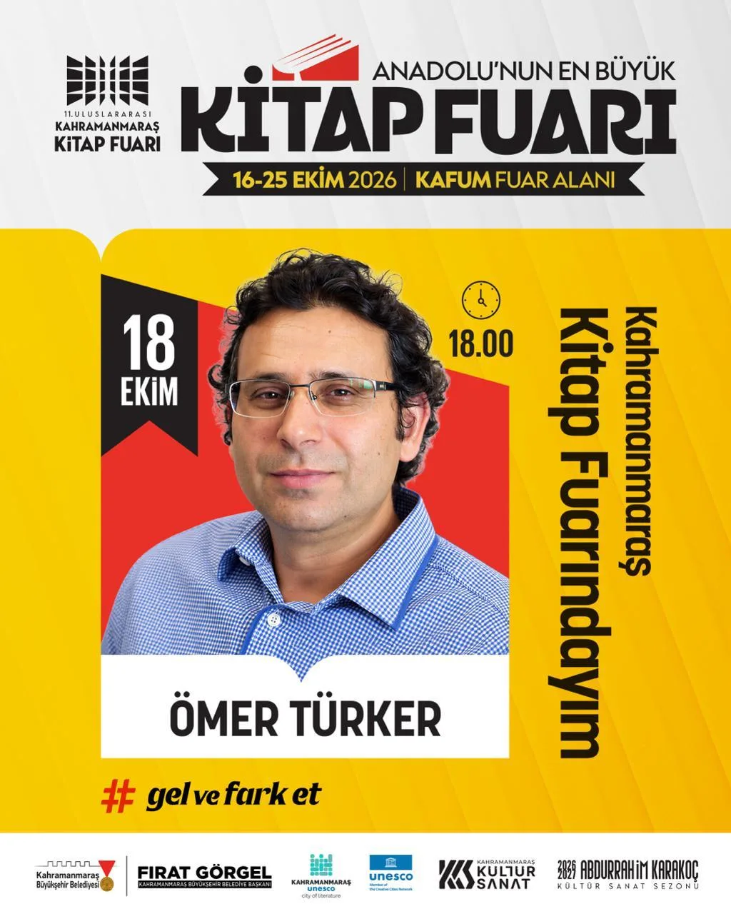 Anadolu’nun en büyük kitap fuarı’nda pazar günü programı!