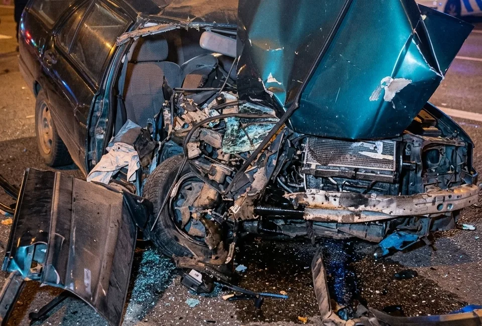 Mehmet Akif Mahallesi’nde kontrolden çıkarak yol kenarında park halinde bulunan