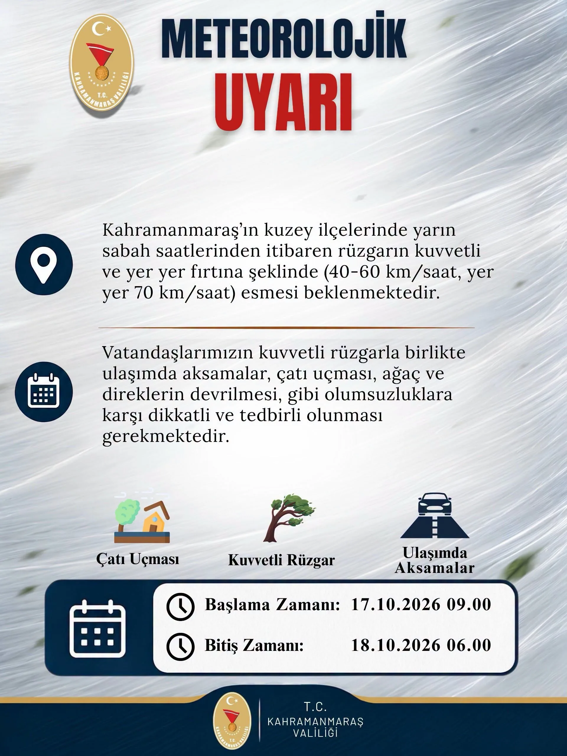 Kahramanmaraş dikkat: fırtına kopacak!