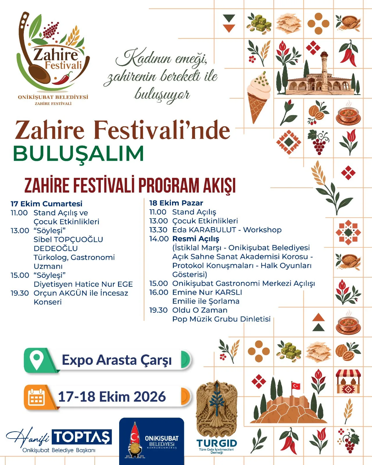 Onikişubat’ta zahire festivali coşkusu