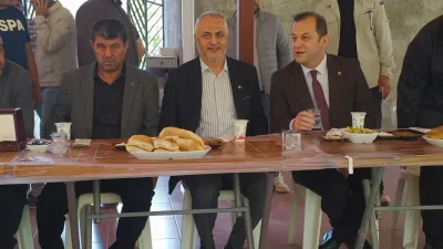Andırın Kaymakamı Ömer Bulut ve Belediye Başkanı Ahmet Sinan Gökşen,