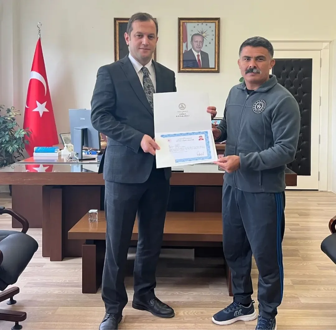 Andırın gençlik ve spor ekibine 'üstün başarı' belgesi!